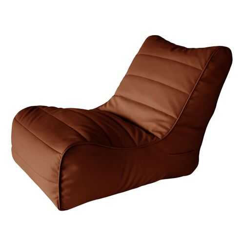 Кресло бескаркасное Папа Пуф Soft Lounger Brown, размер XL, экокожа, коричневый в Нуга Бест